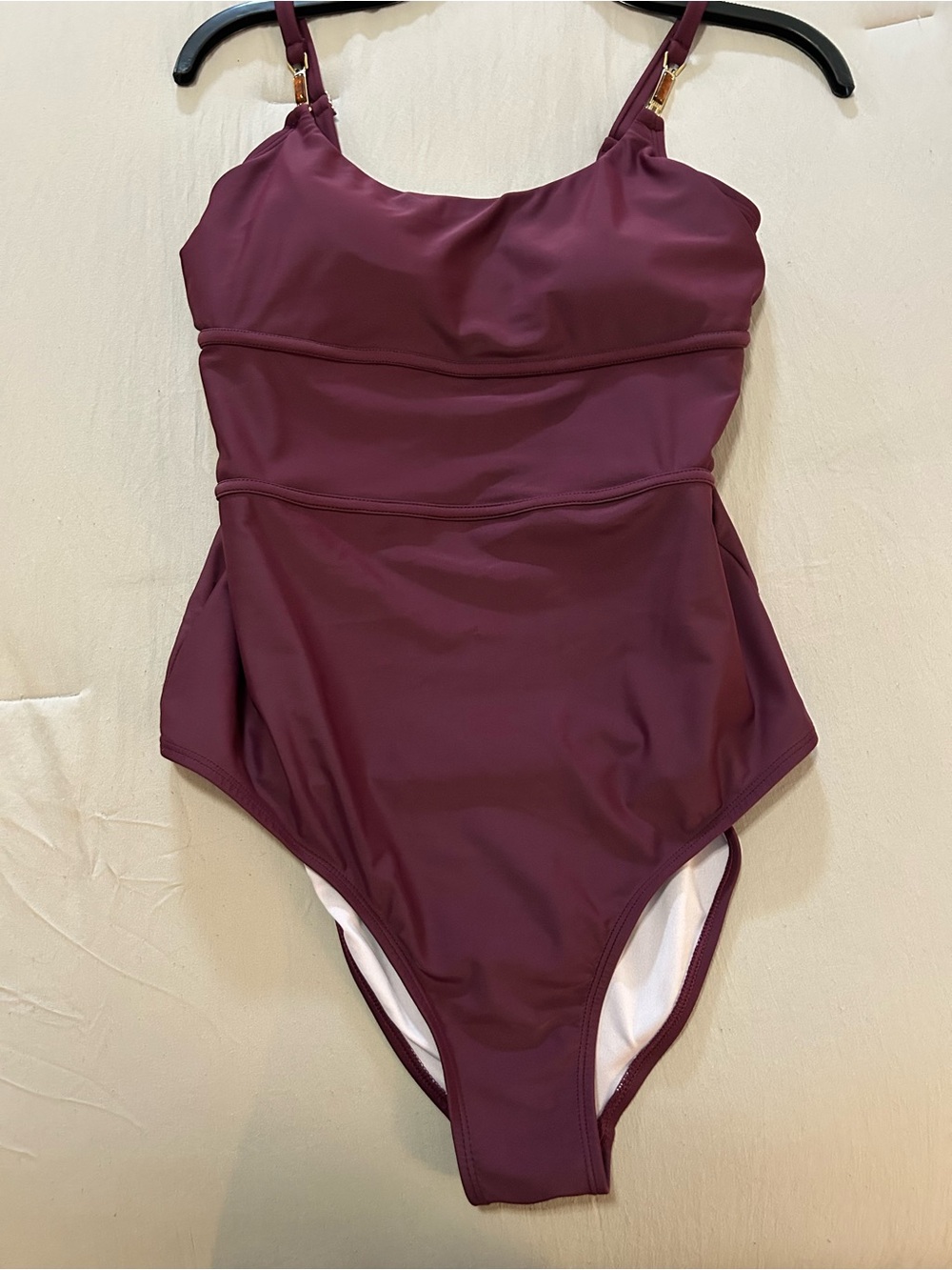 Cupshe Plum One-Piece Swimsuit with Adjustable Straps
